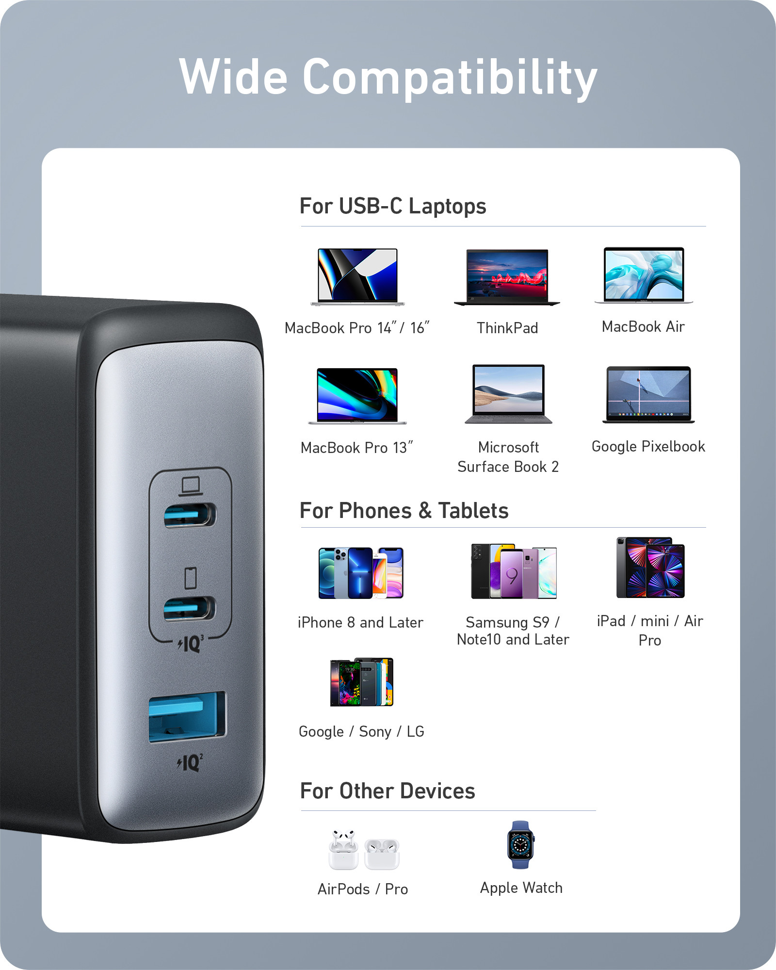 Galerijní obrázek č.4 Zvuk ANKER PowerPort III 3-Port 100W