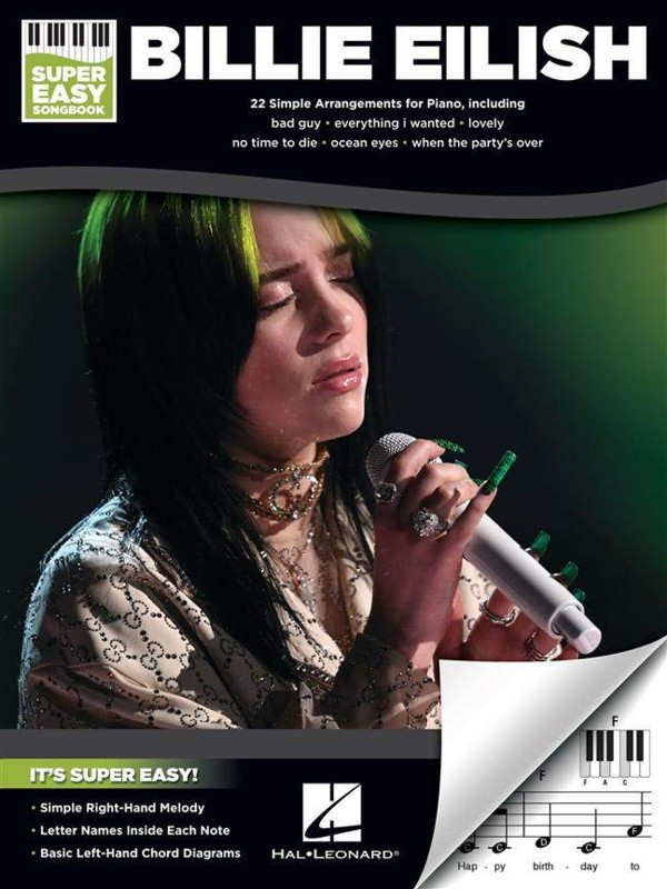Hlavní obrázek Zpěvníky a učebnice PUBLIKACE Billie Eilish - Super Easy Songbook