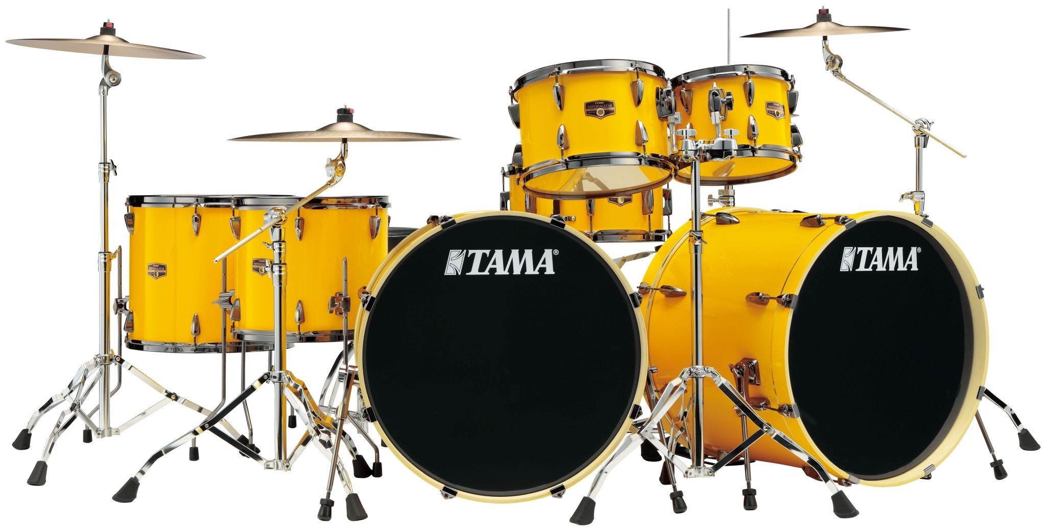 Hlavní obrázek 22“; 12“, 13“; 16“ TAMA IP72ZH9WBNELY Imperialstar - Electric Yellow/Black Nickel HW