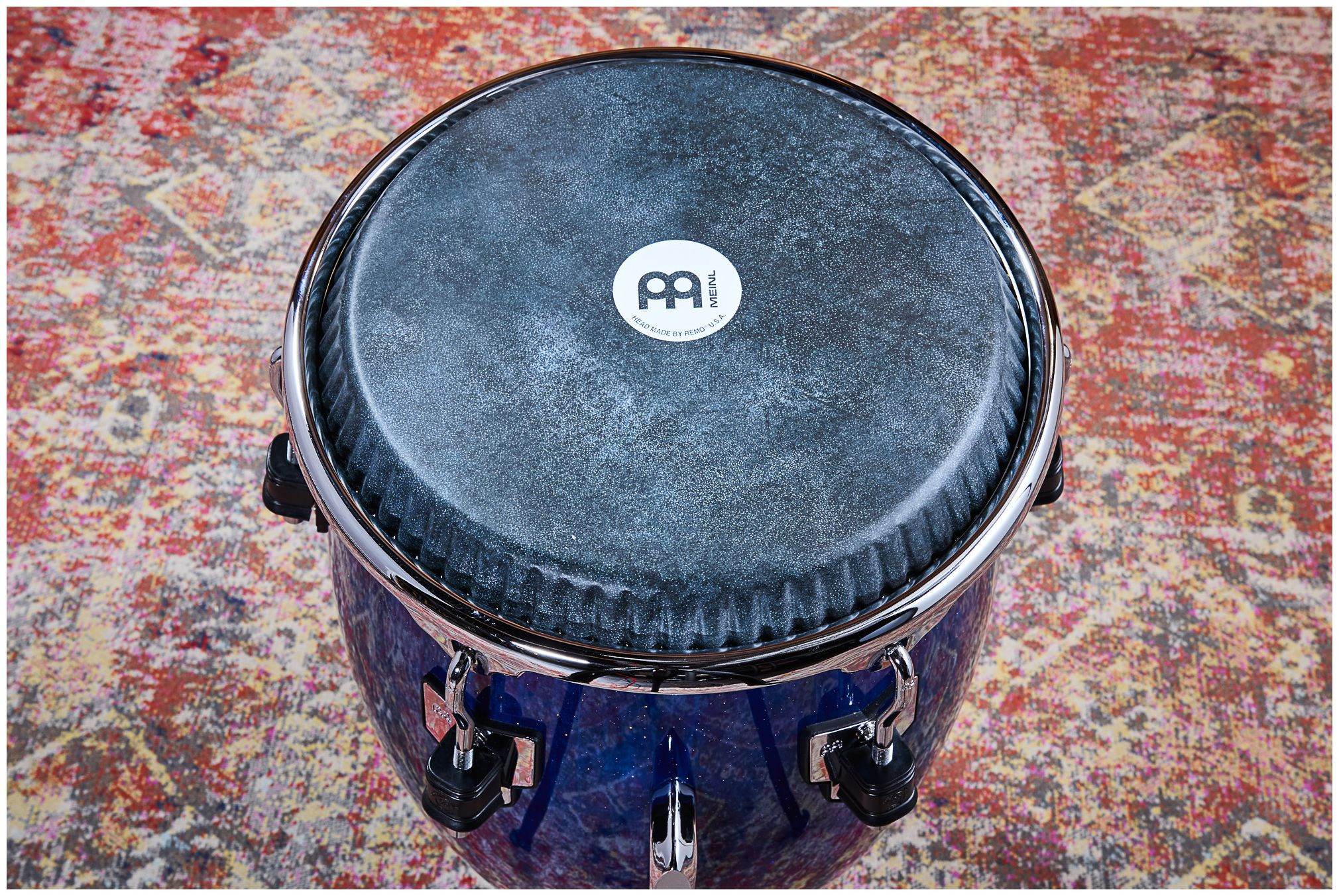 Galerijní obrázek č.3 Conga MEINL WKT1212BW Artist William Kachiro Thompson Tumba 12 1/2” REMO Black Calfskin Skyndeep - Blue Wave