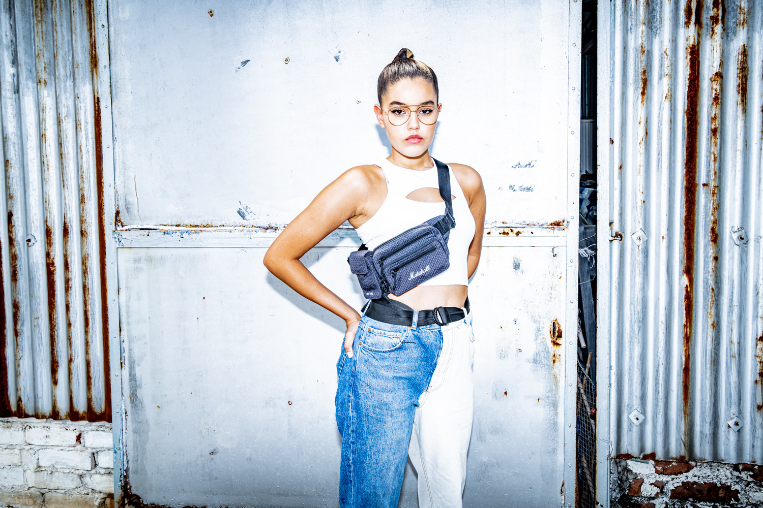 Galerijní obrázek č.8 Batohy MARSHALL Underground Belt Bag Black/White