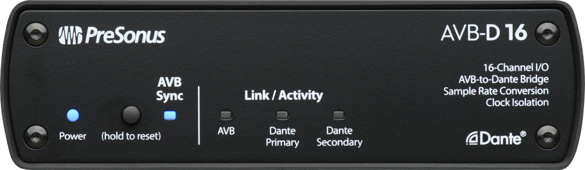 Galerijní obrázek č.2 AD/DA převodníky PRESONUS AVB-D16 Network Switch and Bridge