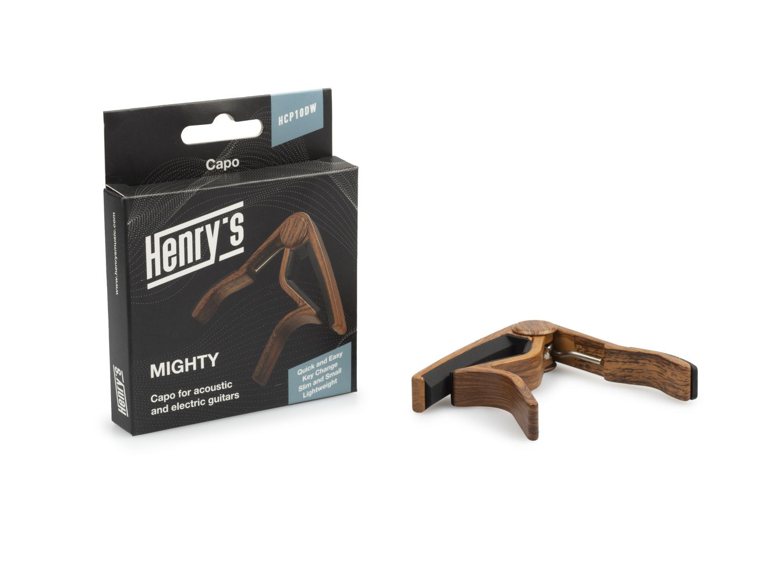 Hlavní obrázek Kapodastry pro akustické a elektrické kytary HENRY’S Mighty HCP10 - Wood