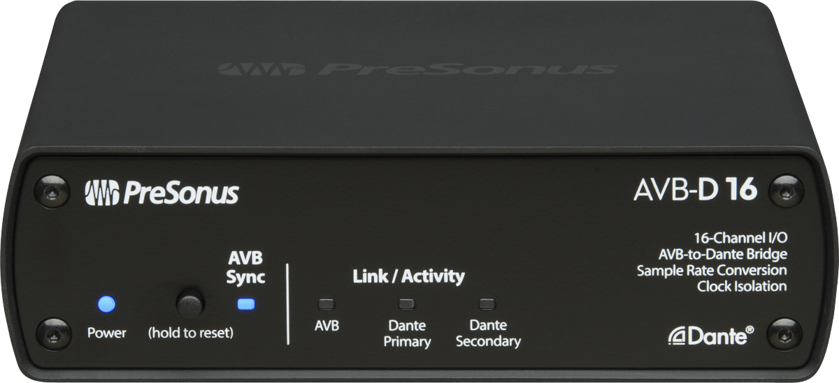 Galerijní obrázek č.3 AD/DA převodníky PRESONUS AVB-D16 Network Switch and Bridge