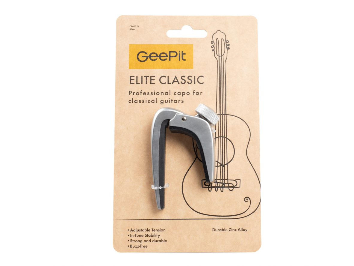 Hlavní obrázek Kapodastry pro klasické kytary GEEPIT Elite Classic Silver