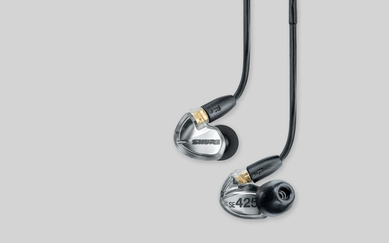 Galerijní obrázek č.1 Sluchátka do uší a pro In-Ear monitoring SHURE SE425 Metallic Silver