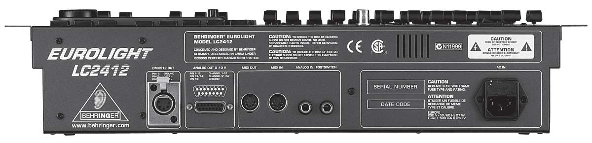Galerijní obrázek č.1 Hardwarové DMX kontrolery BEHRINGER EUROLIGHT LC2412