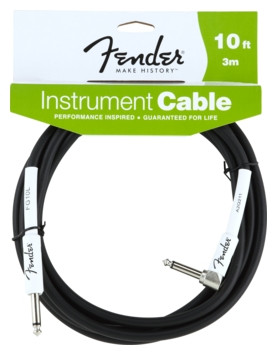 Hlavní obrázek 1-4m FENDER Performance Series Instrument Cable Angled, Black, 10 ft 3M