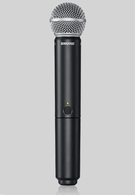 Galerijní obrázek č.1 S ručním mikrofonem SHURE BLX24RE/SM58 K3E 606 - 630 MHz