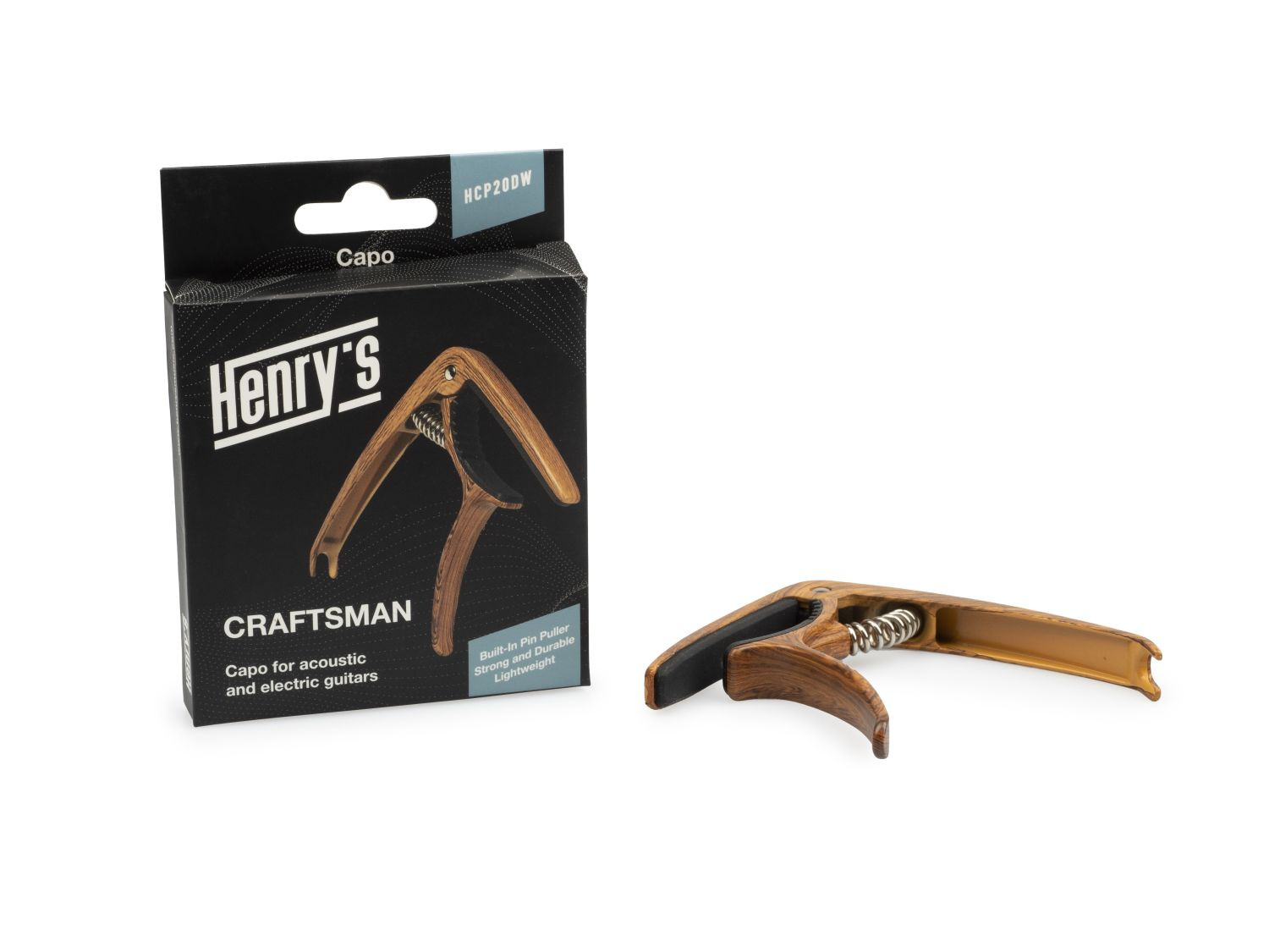 Hlavní obrázek Kapodastry pro akustické a elektrické kytary HENRY’S Craftsman HCP20 - Wood