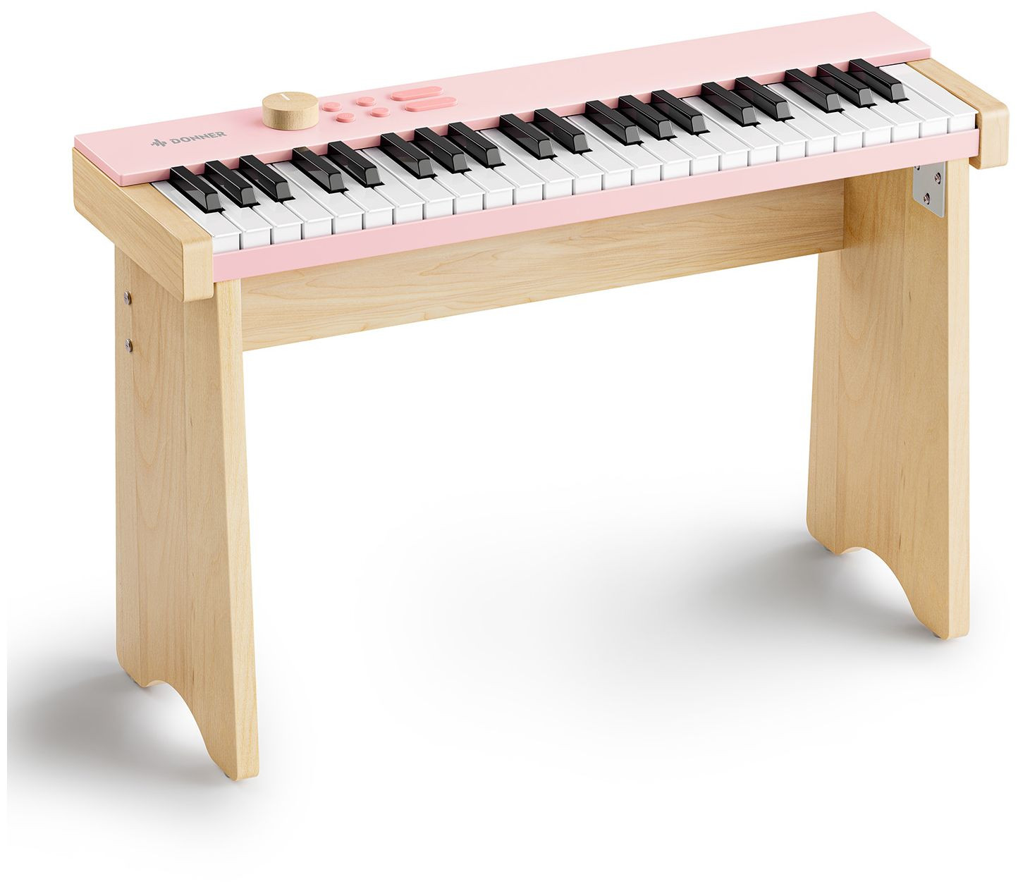 Galerijní obrázek č.1 Dětské keyboardy DONNER KIDO V-20 Mini Digital Keyboard 44 keys Light Pink wirh Stand