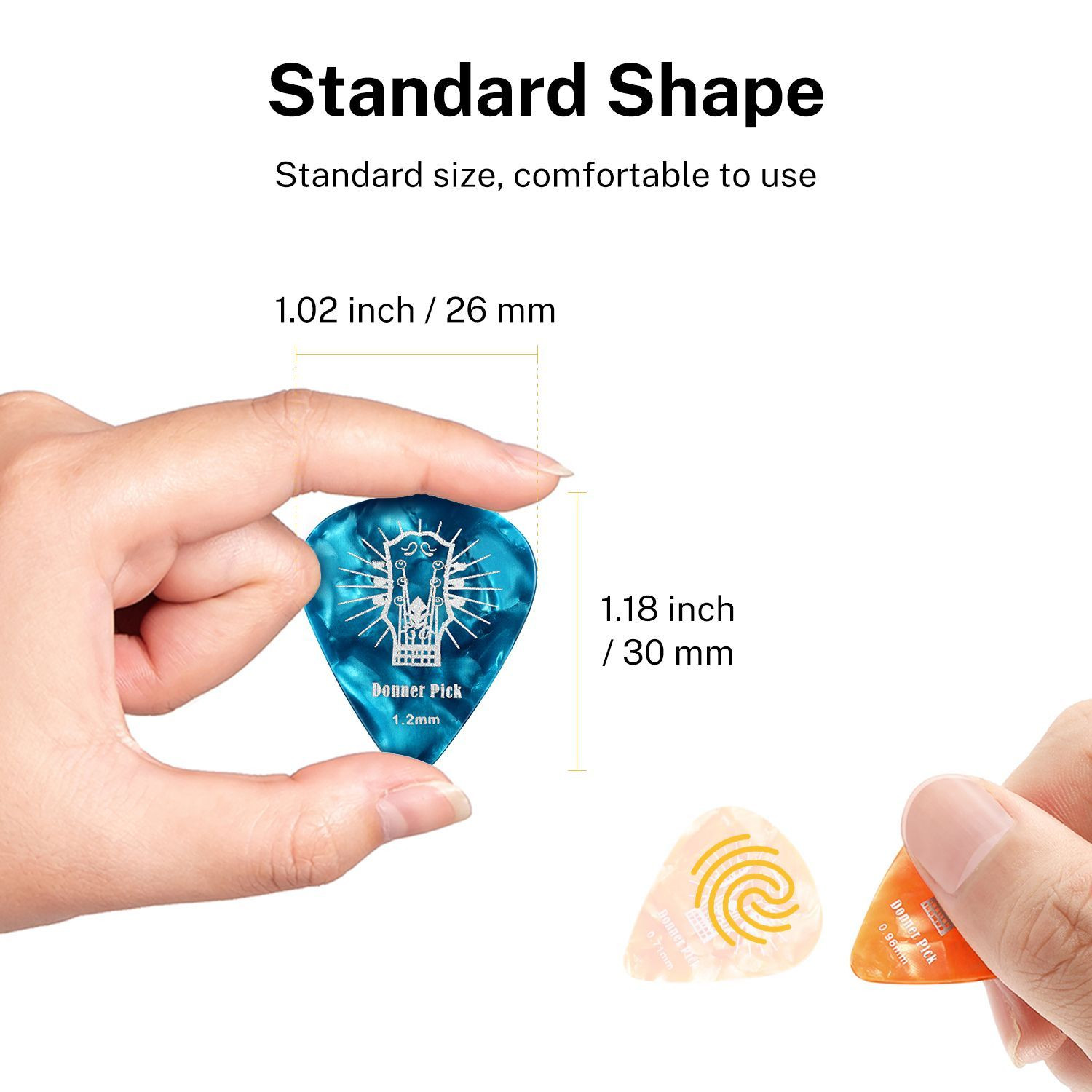 Galerijní obrázek č.4 Ostatní  DONNER EC854 Celluloid Guitar Picks 16 Pack