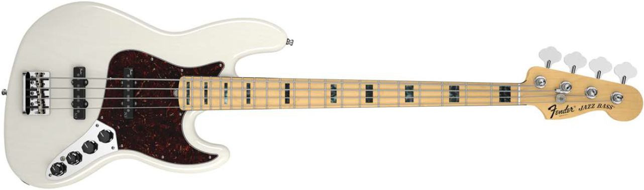 Hlavní obrázek JB modely FENDER American Deluxe Jazz Bass Ash, Maple Fingerboard - White Blonde