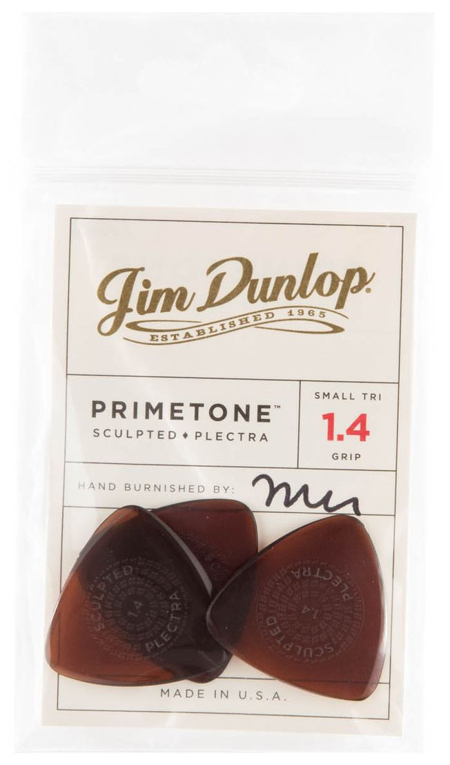 Galerijní obrázek č.3 Tvrdost do 2.0 DUNLOP Primetone Small Triangle Grip Pick 1.4mm, 12ks