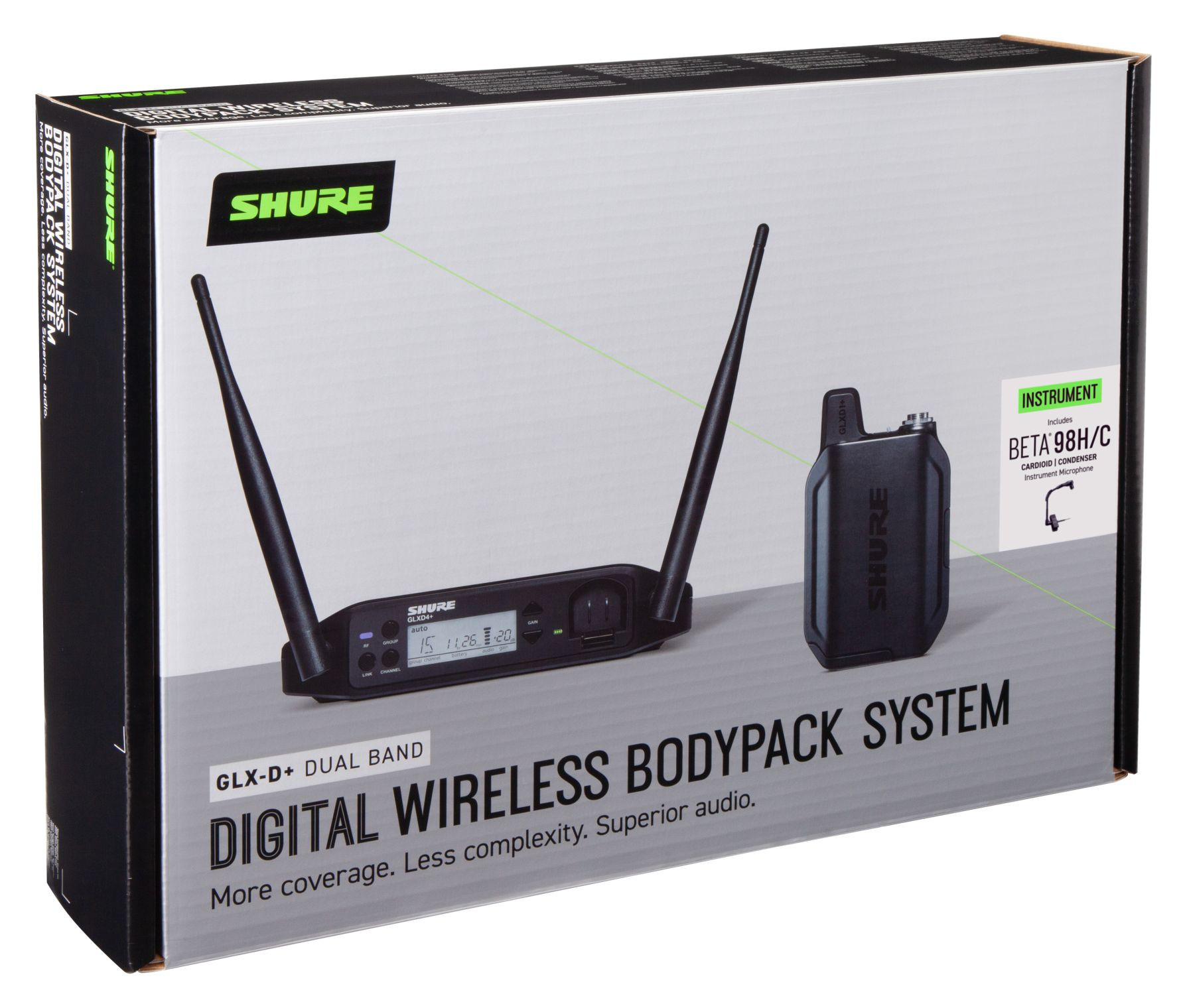Galerijní obrázek č.1 S nástrojovým mikrofonem SHURE GLXD14+/B98 A-Stock