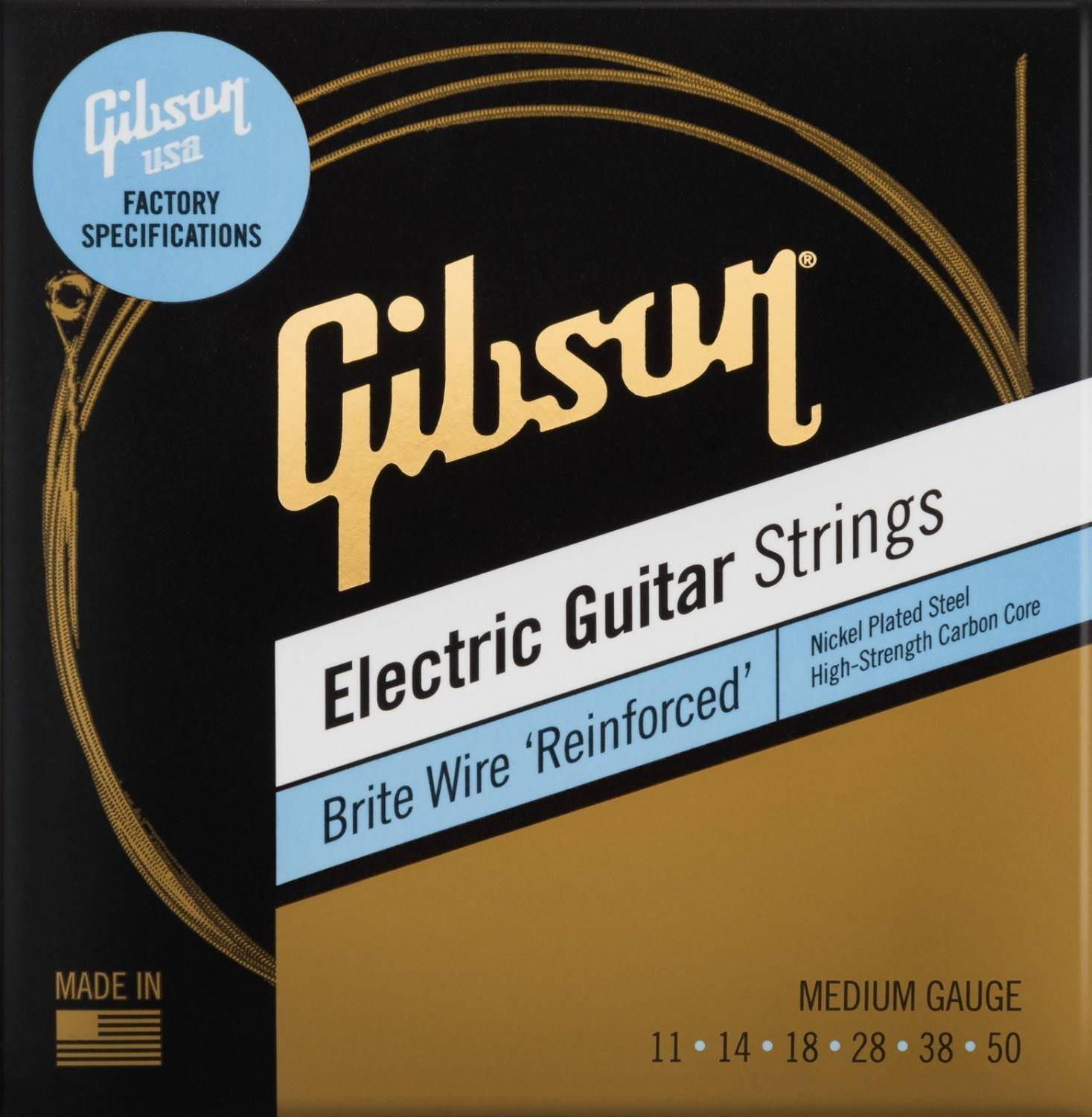 Hlavní obrázek Tvrdost .011 GIBSON SEG-BWR11 Brite Wire Reinforced Medium