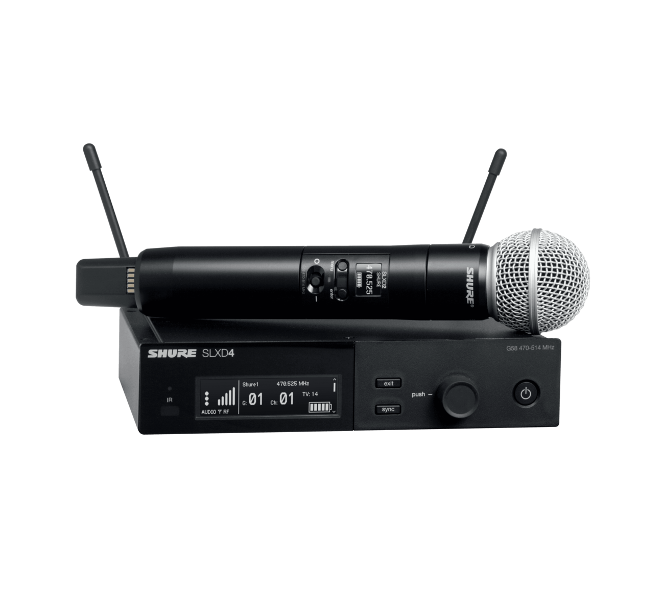 Hlavní obrázek S ručním mikrofonem SHURE SLXD24E/SM58-G59
