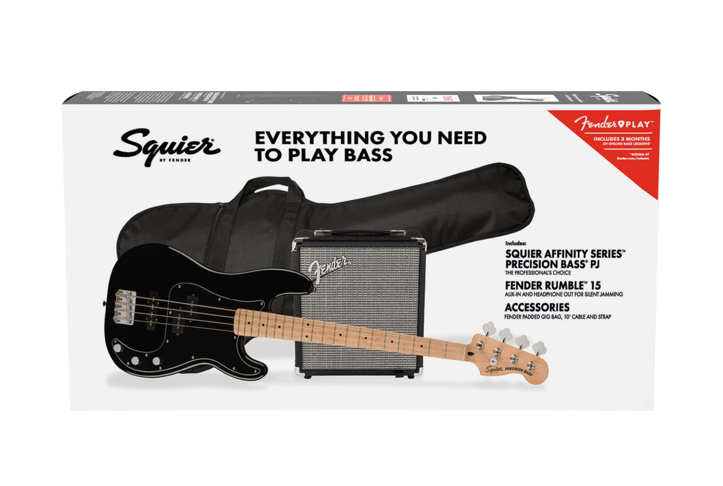 Hlavní obrázek Baskytarové komplety FENDER SQUIER Affinity Series Precision Bass PJ Pack - Black