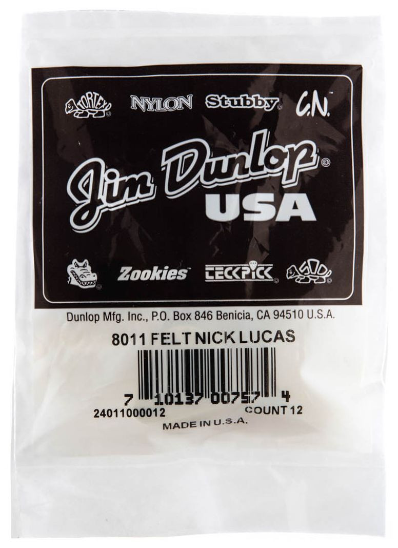 Galerijní obrázek č.3 Ostatní  DUNLOP FELT NICK LUCAS PICK 3.2MM - 12 PACK