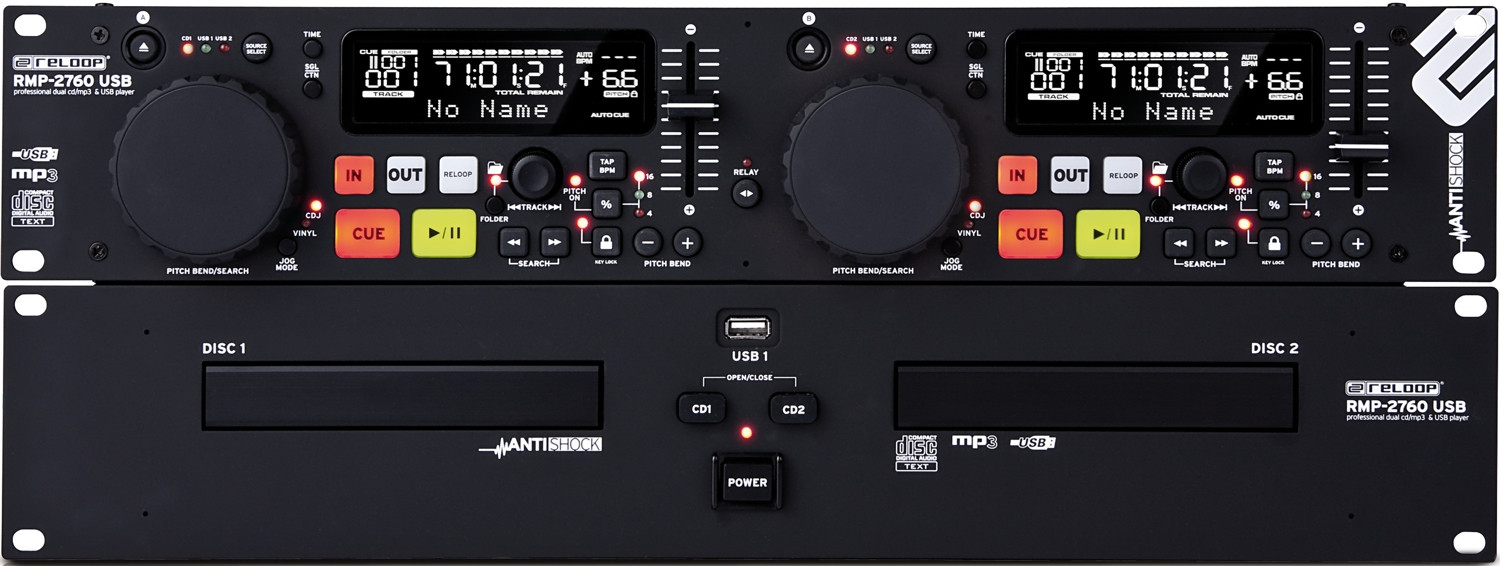 Galerijní obrázek č.1 Profesionální CD/DVD/USB/SD/MC přehrávače RELOOP RMP-2760 B USB