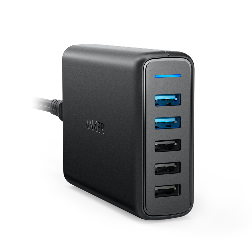 Hlavní obrázek Powerbanky a nabíječky ANKER PowerPort 5 with Dual QC 3.0 63W USB-A