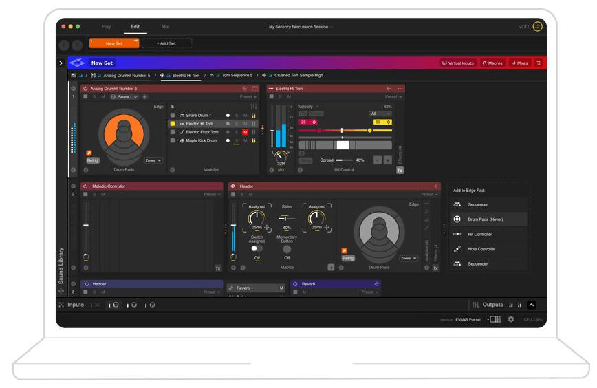 Galerijní obrázek č.6 Triggery EVANS Hybrid Sensory Percussion Sound System
