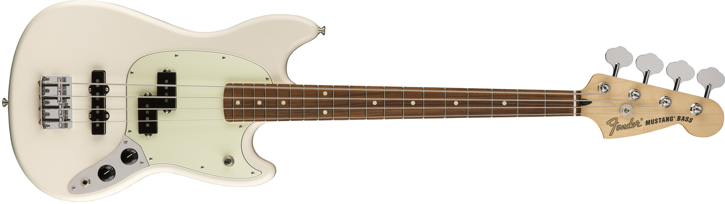Hlavní obrázek JB modely FENDER Mustang Bass PJ Olympic White Pau Ferro