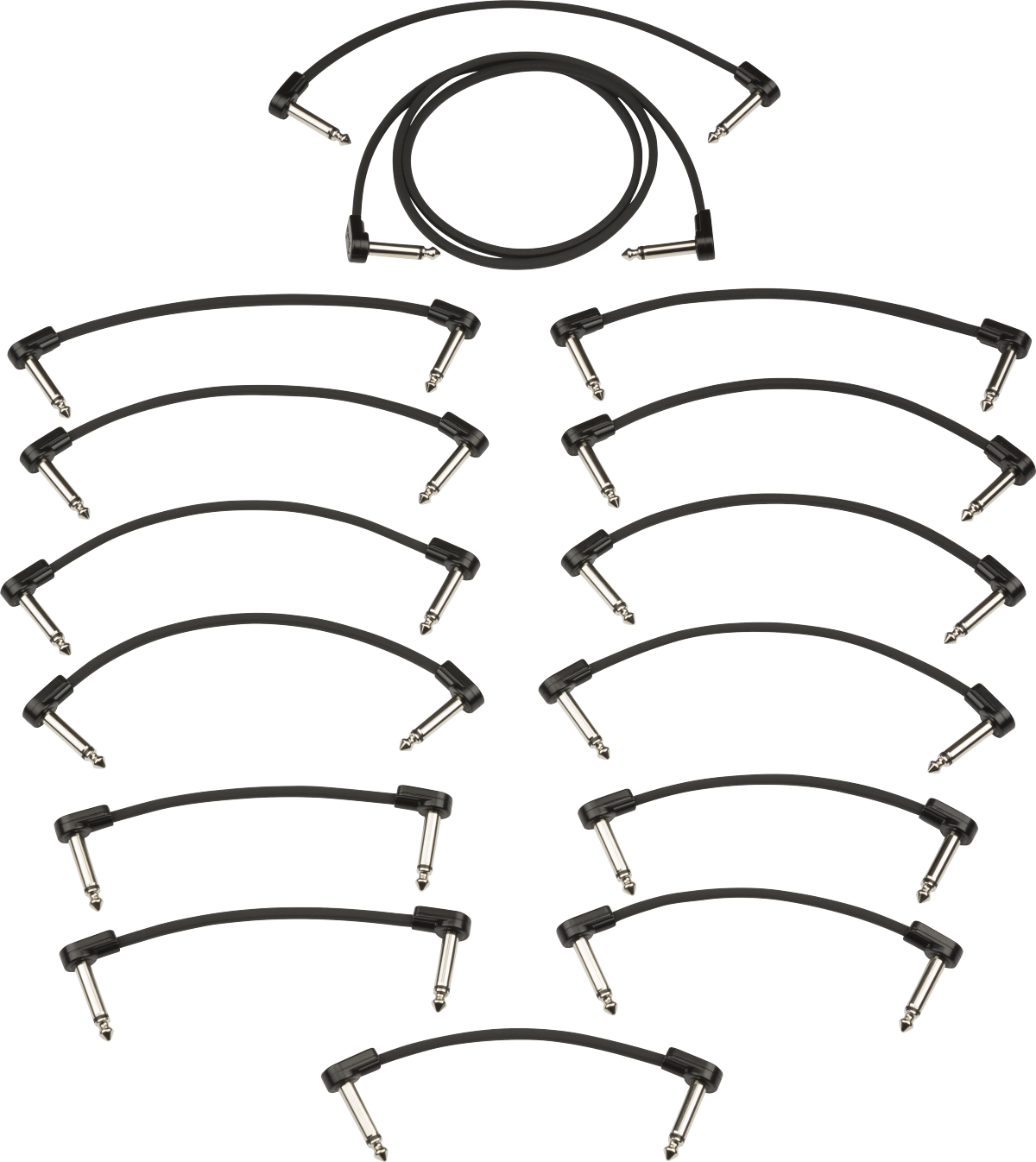 Galerijní obrázek č.1 do 1 m FENDER Blockchain Patch Cable Kit, Black, Large