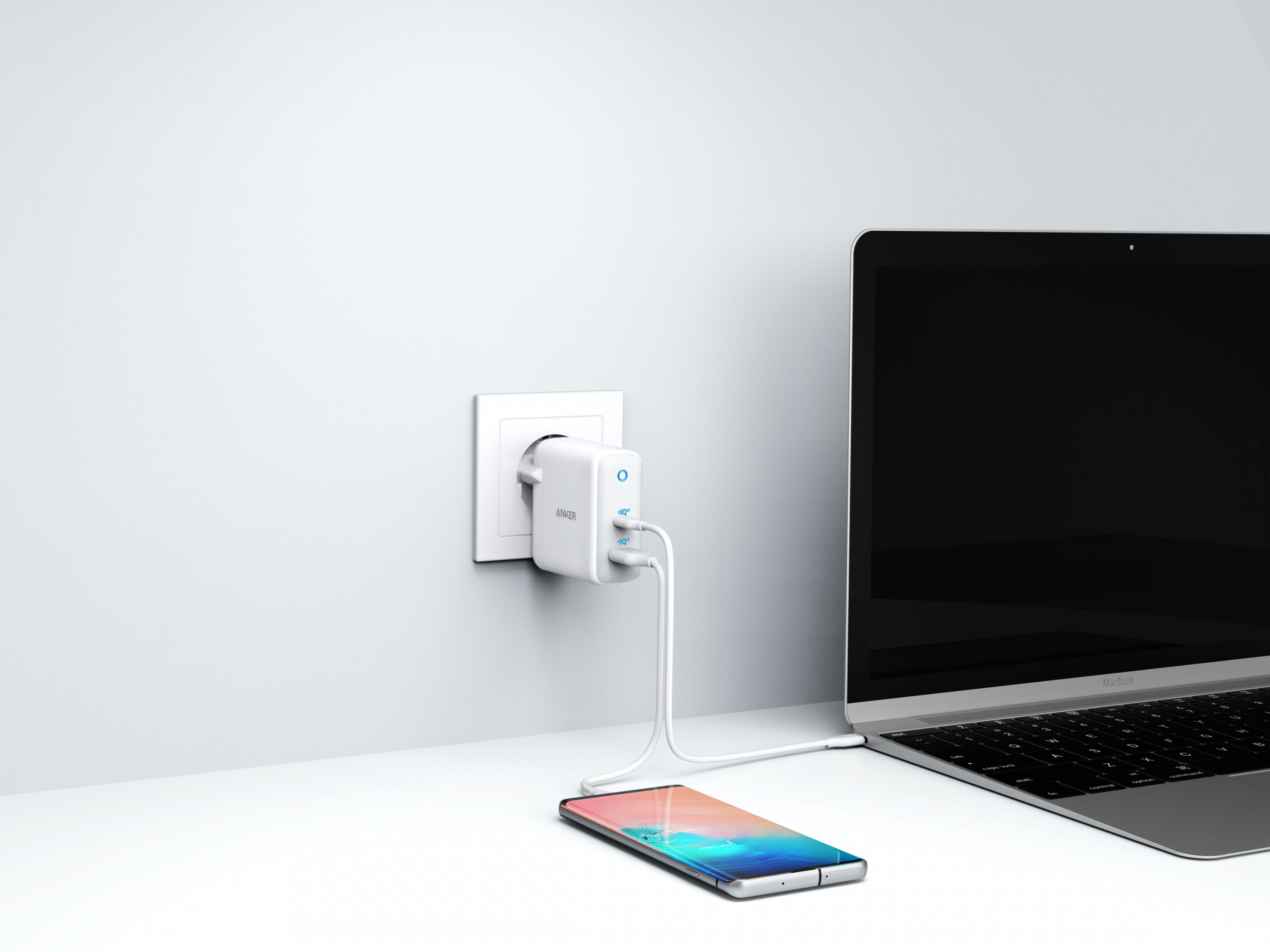 Galerijní obrázek č.7 Powerbanky a nabíječky ANKER PowerPort Atom III 45W USB-C + 15W USB-A EU White