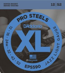 Hlavní obrázek Tvrdost .012 D'ADDARIO EPS590 Pro Steels Jazz Light  - .012 - .052