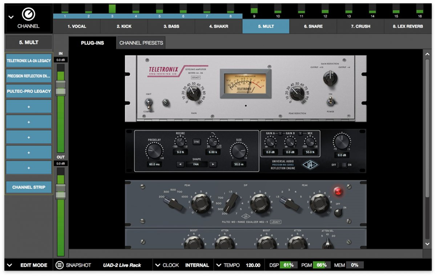 Galerijní obrázek č.4 DSP akcelerační karty UNIVERSAL AUDIO UAD-2 Live Rack Core