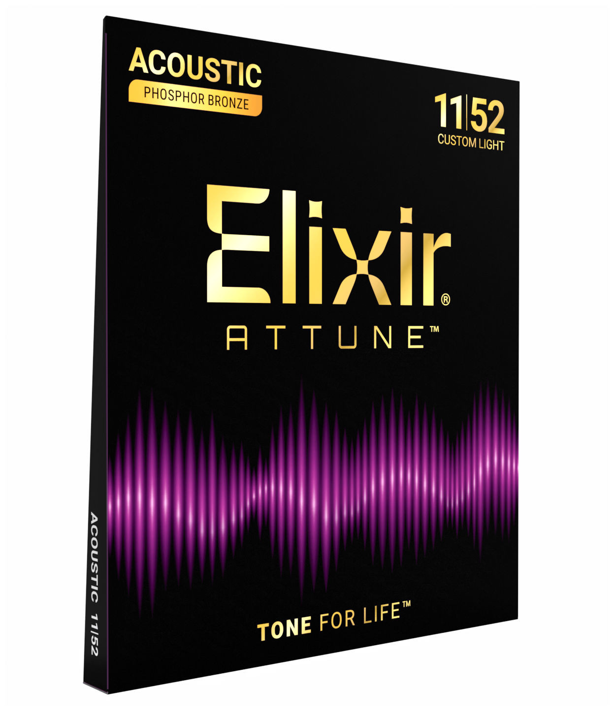 Galerijní obrázek č.2 Tvrdost .011 ELIXIR Attune Acoustic Phosphor Bronze Custom Light .011 - .052