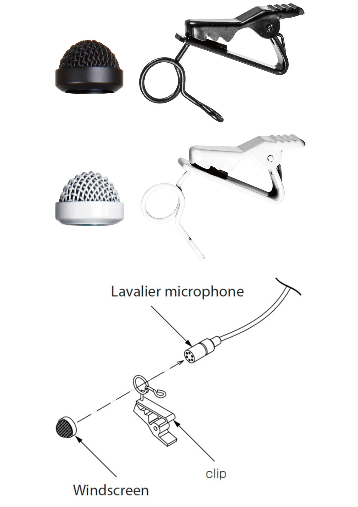 Galerijní obrázek č.2 Klopové mikrofony (lavalier) TASCAM TM-10LB
