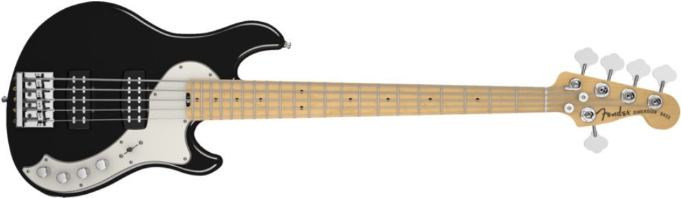 Hlavní obrázek 5strunné FENDER American Deluxe Dimension Bass V HH, Maple Fingerboard - Black