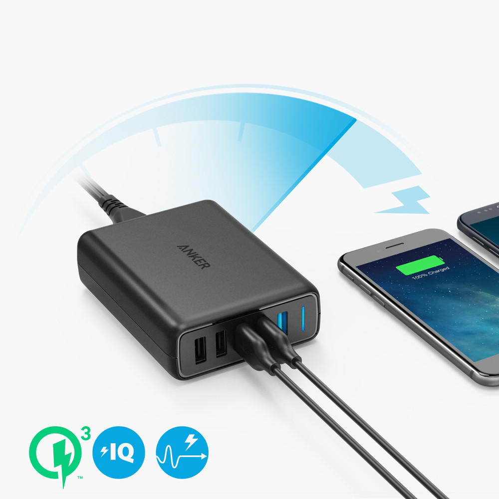 Galerijní obrázek č.3 Powerbanky a nabíječky ANKER PowerPort 5 with Dual QC 3.0 63W USB-A