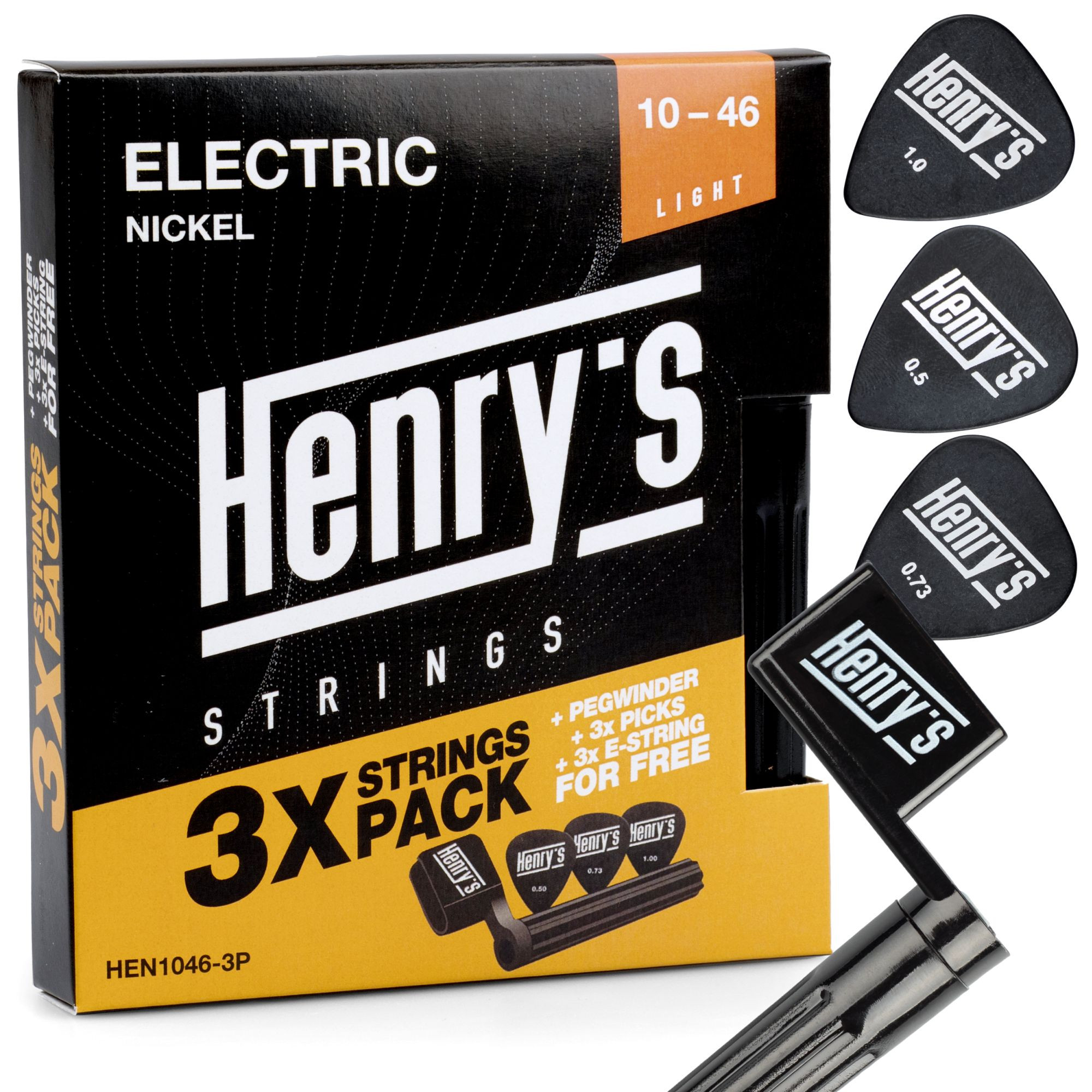 Galerijní obrázek č.1 Tvrdost .010 HENRY’S HEN1046-3P Nickel 10 46, 3pack set