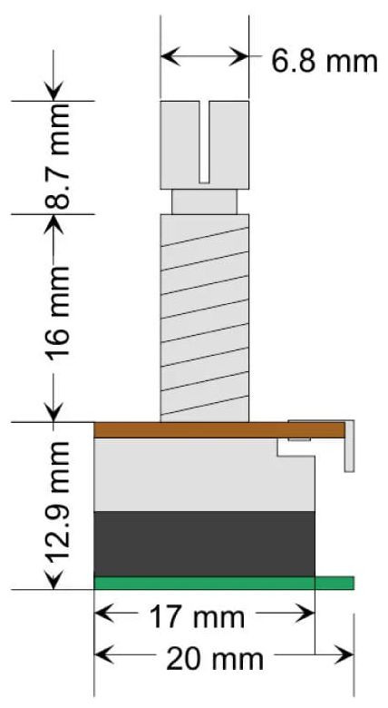 Galerijní obrázek č.3 Ostatní snímače, kytarová elektronika SHADOW SH 124-250B KILLPOT