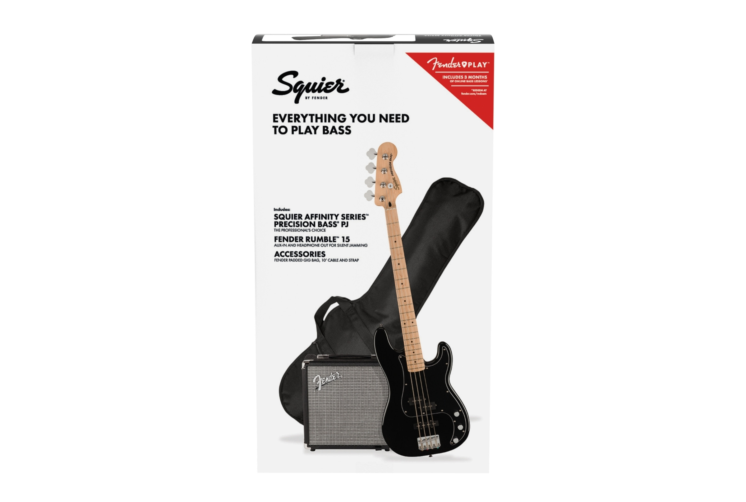 Galerijní obrázek č.8 Baskytarové komplety FENDER SQUIER Affinity Series Precision Bass PJ Pack - Black