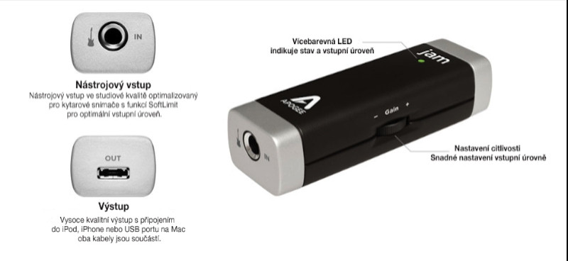 Galerijní obrázek č.3 USB zvukové karty APOGEE Jam