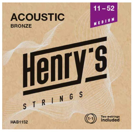 Hlavní obrázek Tvrdost .011 HENRY’S HAB1152 Acoustic Bronze - 011“ - 052“
