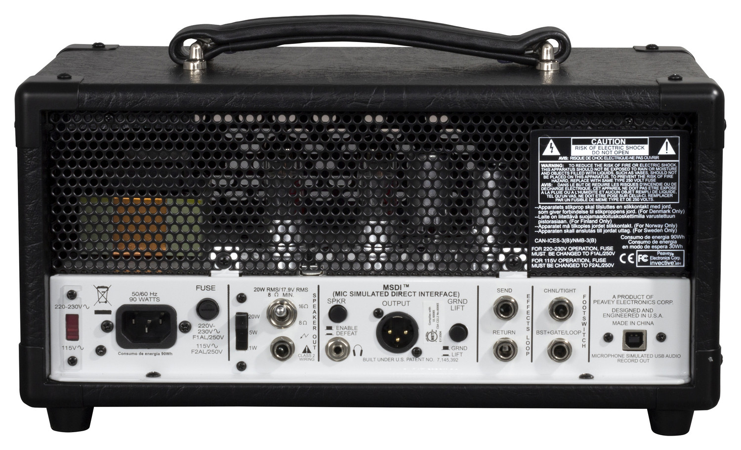 Galerijní obrázek č.1 Lampové zesilovače PEAVEY invective.MH Mini Amp Head