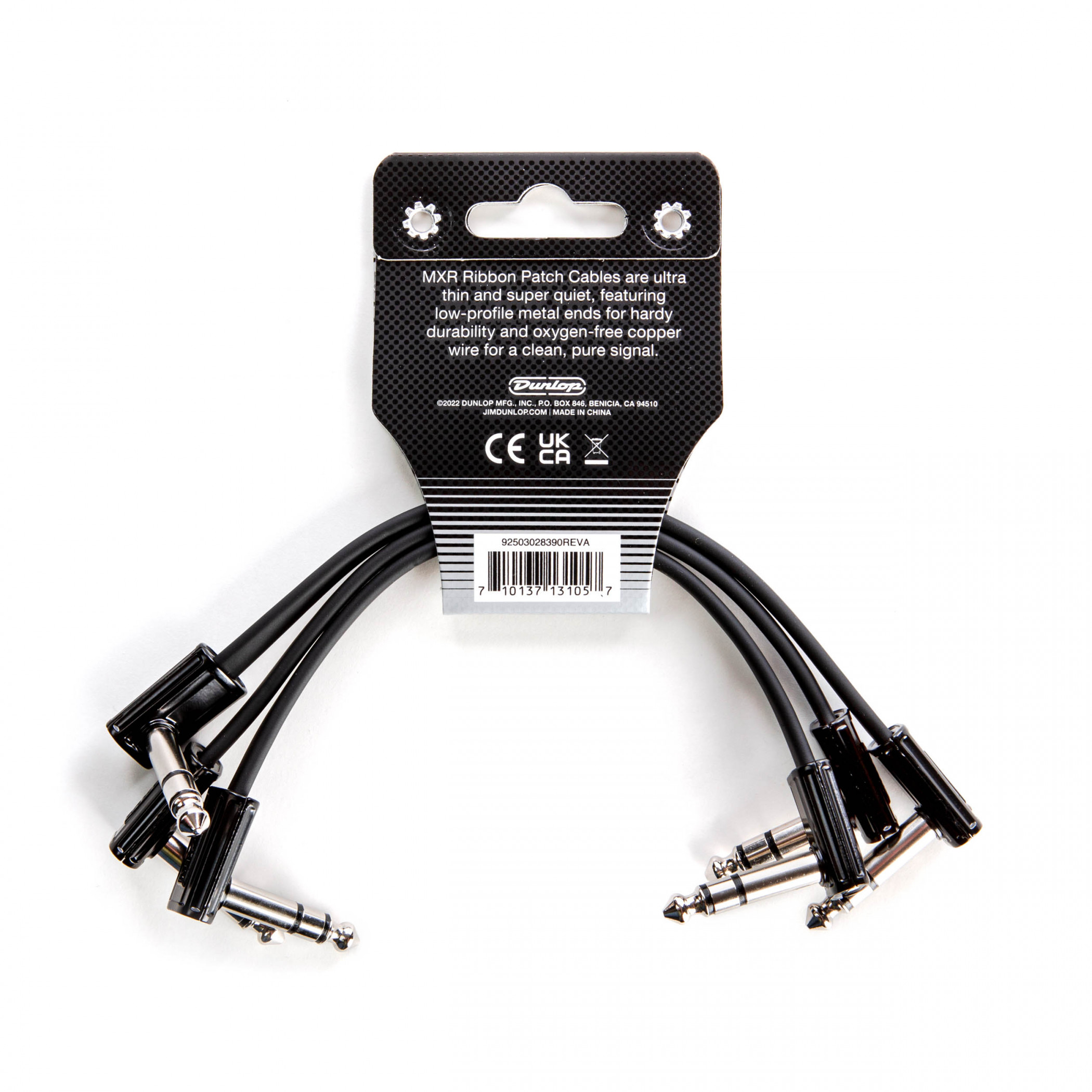 Galerijní obrázek č.2 do 1 m DUNLOP MXR TRS RIBBON PATCH CABLE 0,15m - 3 PACK, propojovací kabel