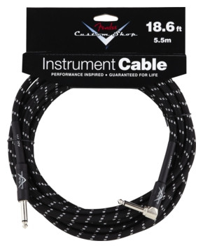 Hlavní obrázek 5-8m FENDER Custom Shop Performance Series Cable, 18.6',Angled, Black Tweed