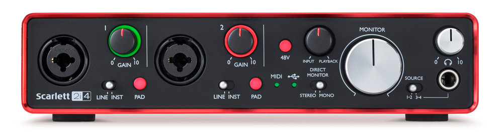 Galerijní obrázek č.1 USB zvukové karty FOCUSRITE Scarlett 2i4 2nd Gen