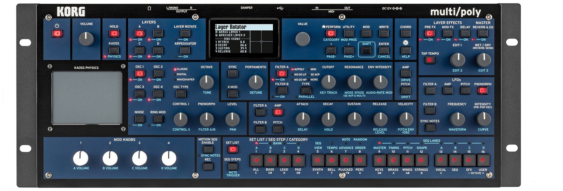 Hlavní obrázek Samplery, sekvencery, moduly KORG Multi/Poly Module