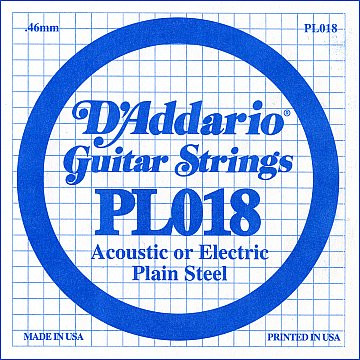 Hlavní obrázek Ostatní struny pro elektrickou kytaru D'ADDARIO PL018