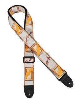 Hlavní obrázek Nylonové/textilní FENDER Jackquard Monogrammed Strap White / Brown Yellow