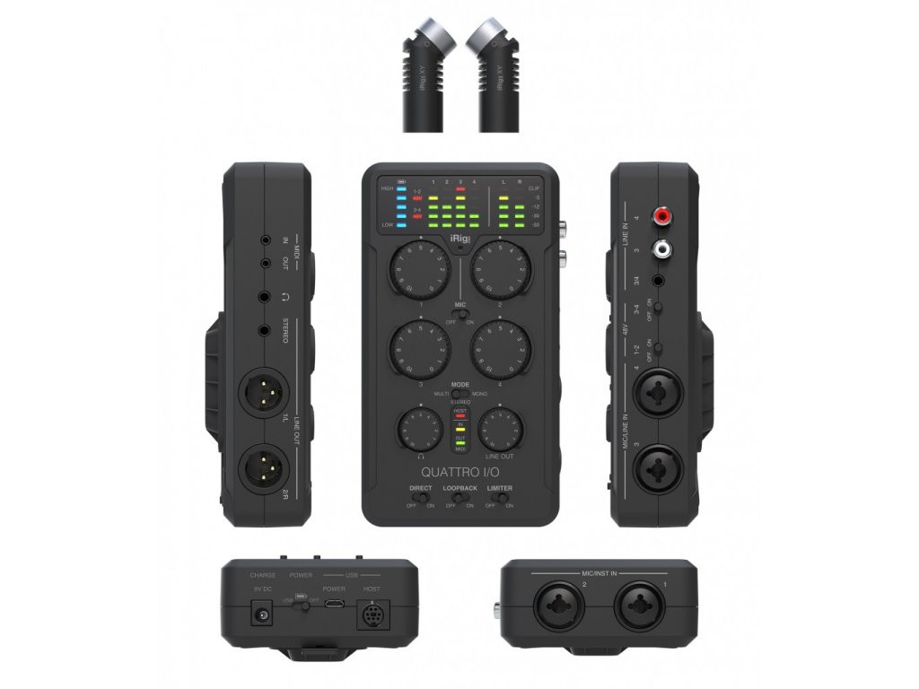 Galerijní obrázek č.1 USB zvukové karty IK MULTIMEDIA iRig PRO Quattro I/O Deluxe