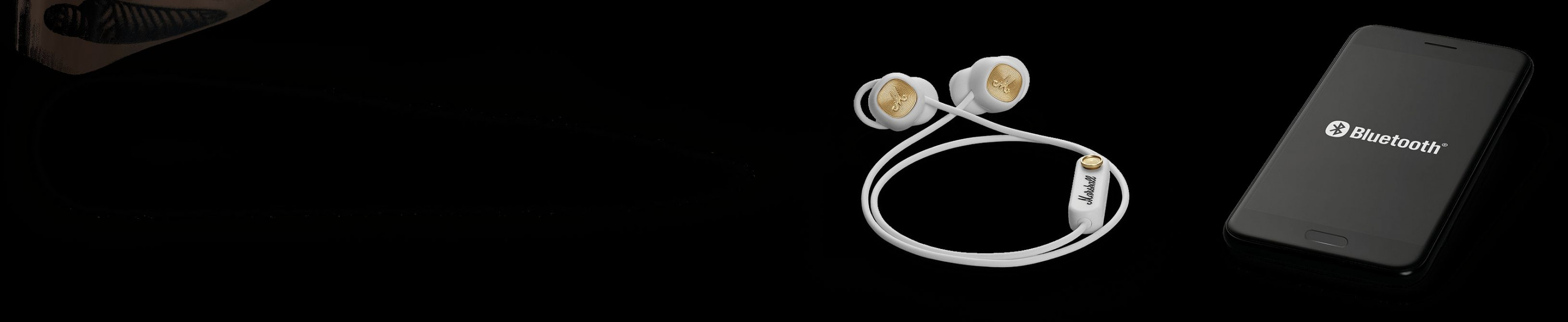 Galerijní obrázek č.1 Bezdrátová do uší MARSHALL MINOR II BT (hnědá)