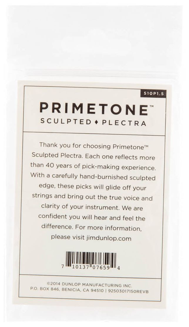 Galerijní obrázek č.3 Tvrdost do 2.0 DUNLOP Primetone Standard Grip Pick 1.5mm, 12ks
